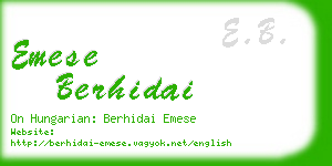 emese berhidai business card